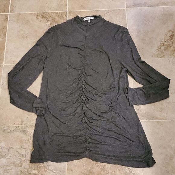 Vintage Suzie mock neck grey long sleeve top - Picture 3 of 6